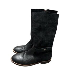 Jacadi Tall Kids Black Leather Boots